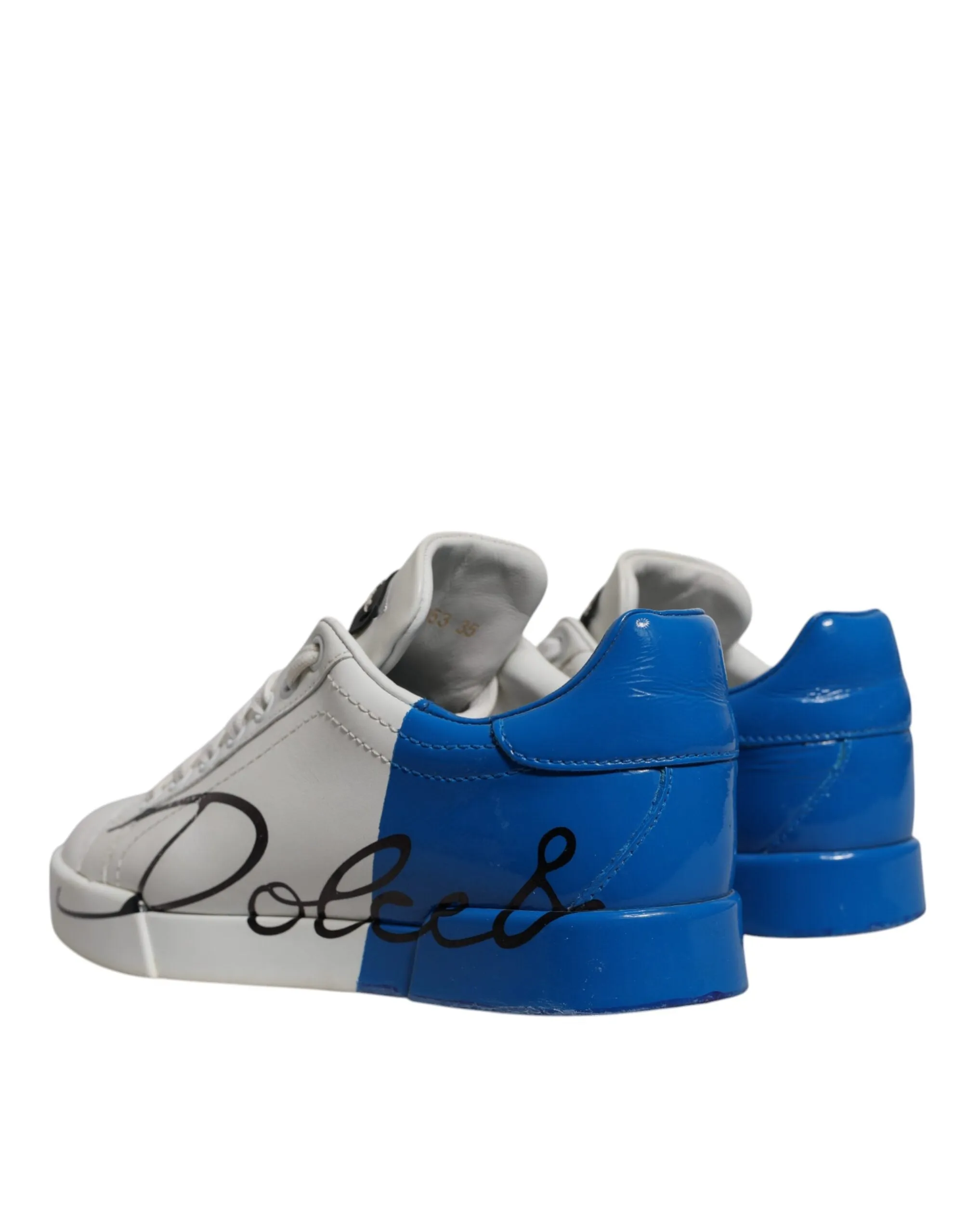 Dolce & Gabbana blue Logo Portofino Sneakers Women's Shoes (Pre-Owned)