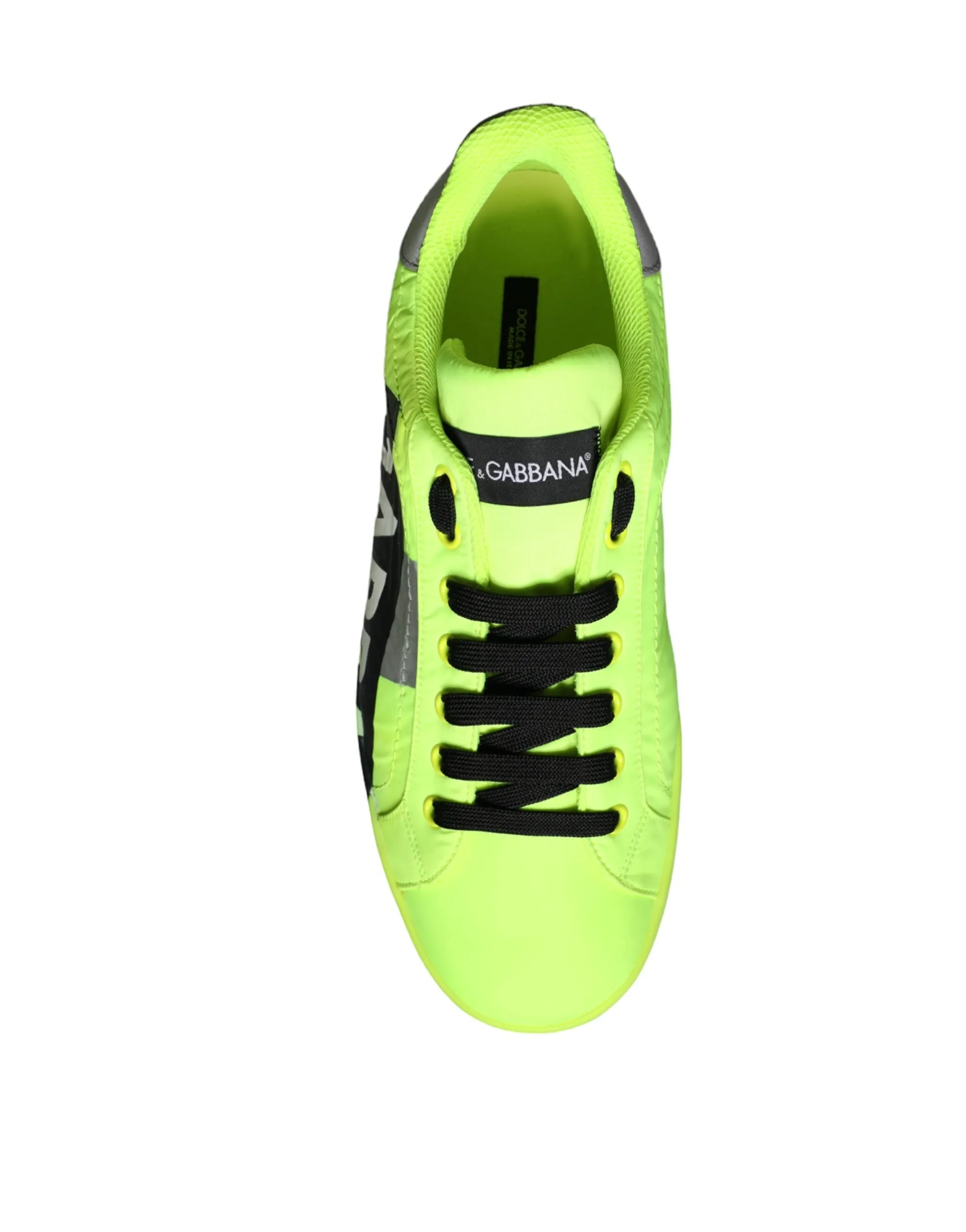 Dolce & Gabbana Neon Logo Tape Low Top Sneakers Men's Shoes (Pre-Owned)