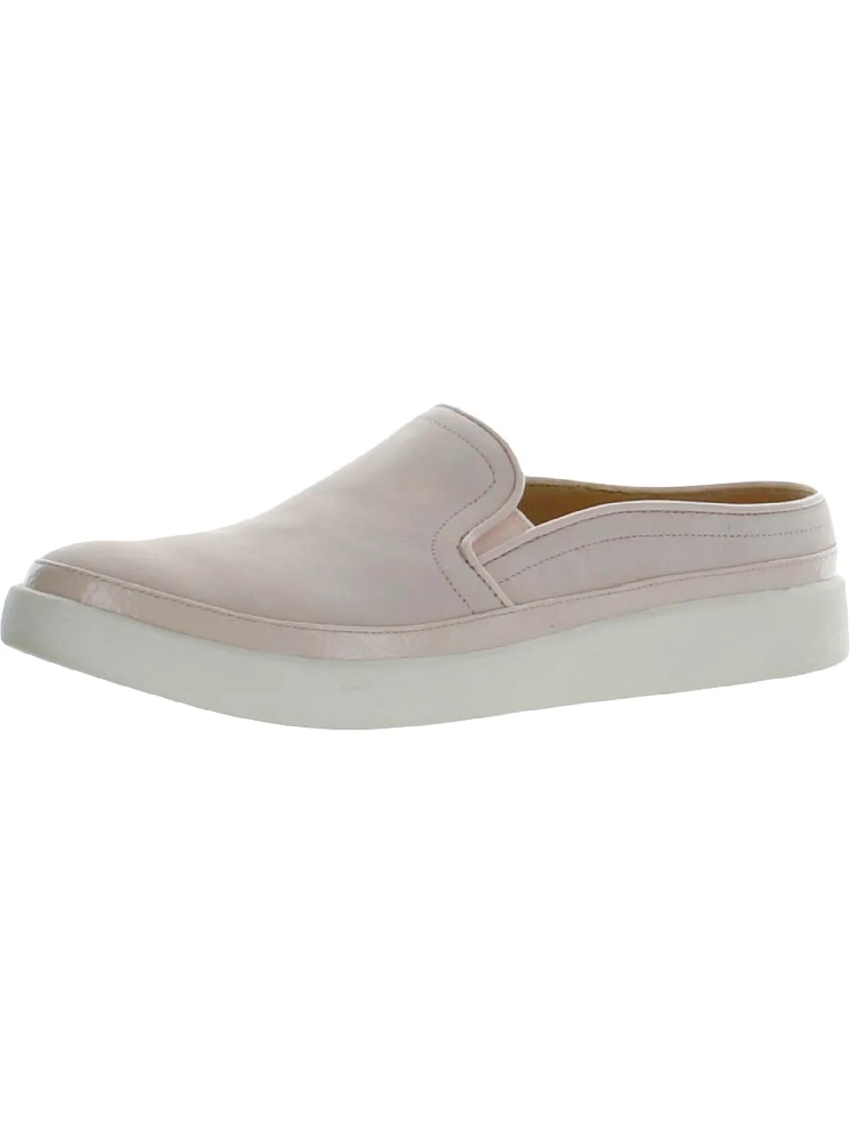 Effortless Womens Patent Trim Slip-On Sneakers