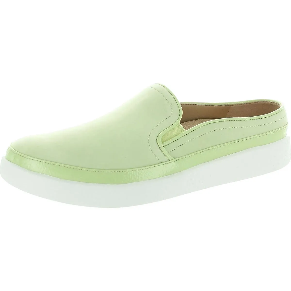 Effortless Womens Patent Trim Slip-On Sneakers