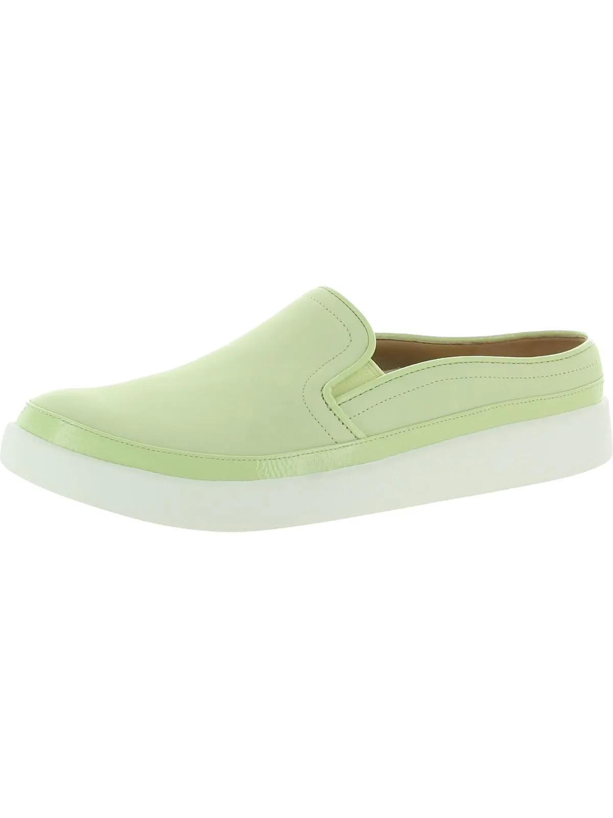 Effortless Womens Patent Trim Slip-On Sneakers