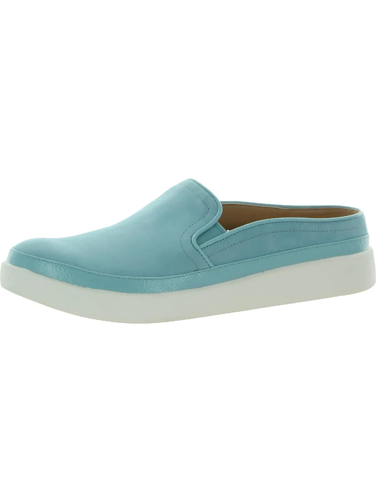 Effortless Womens Patent Trim Slip-On Sneakers
