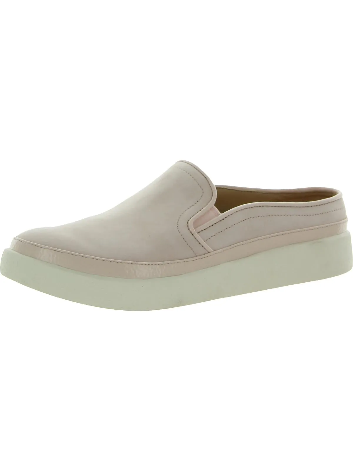 Effortless Womens Patent Trim Slip-On Sneakers
