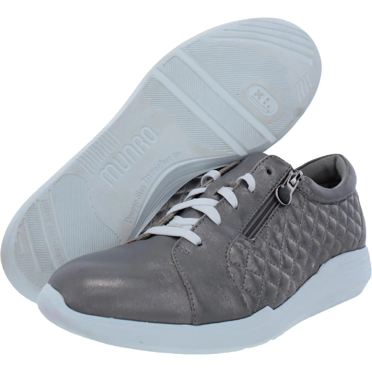 Emmie Womens Leather Metallic Casual and Fashion Sneakers