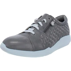 Emmie Womens Leather Metallic Casual and Fashion Sneakers