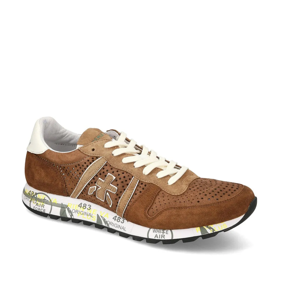 Eric Sneakers In Perforated Brown Suede