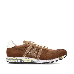 Eric Sneakers In Perforated Brown Suede