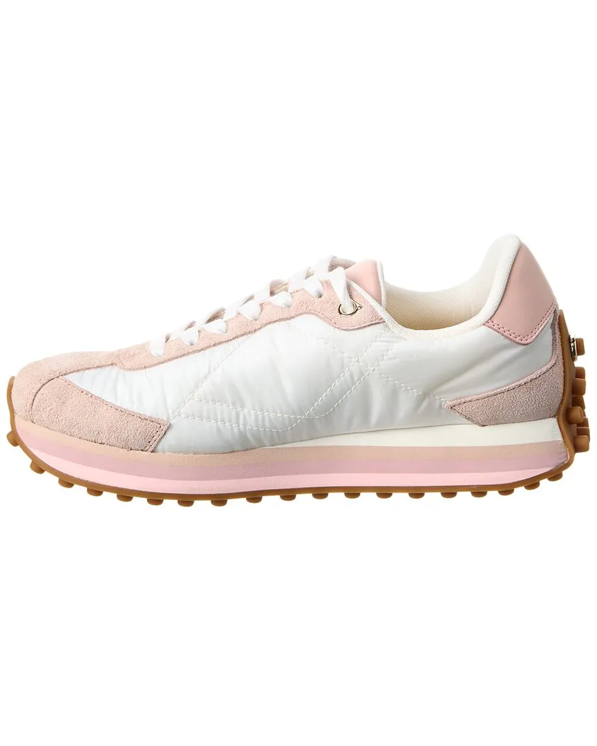 Ferragamo Iggy Nylon & Suede Sneaker
