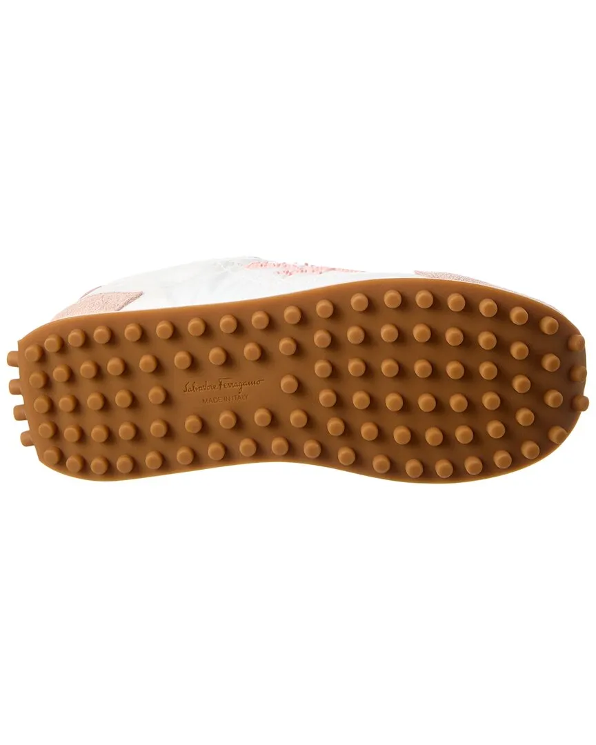 Ferragamo Iggy Nylon & Suede Sneaker