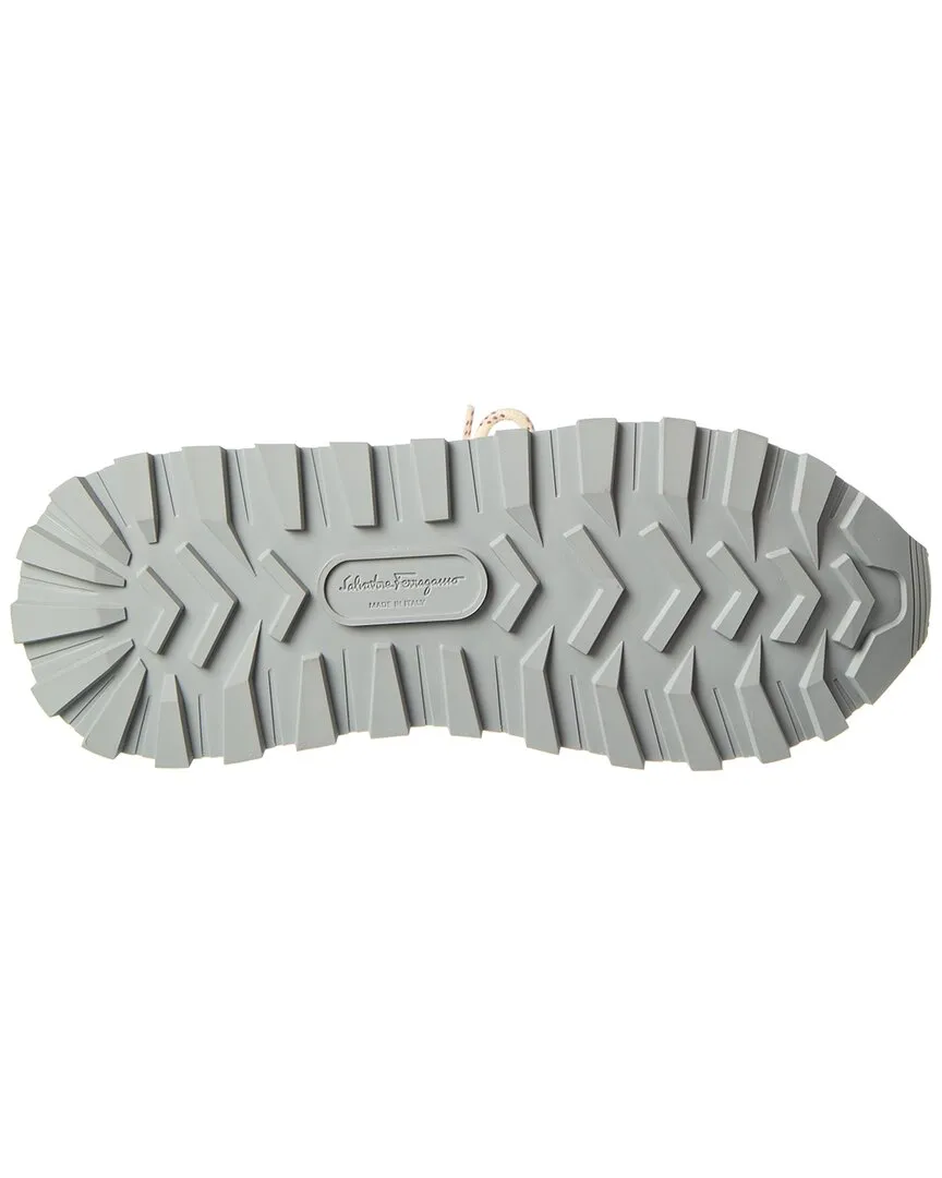 Ferragamo Indy Leather & Suede Sneaker