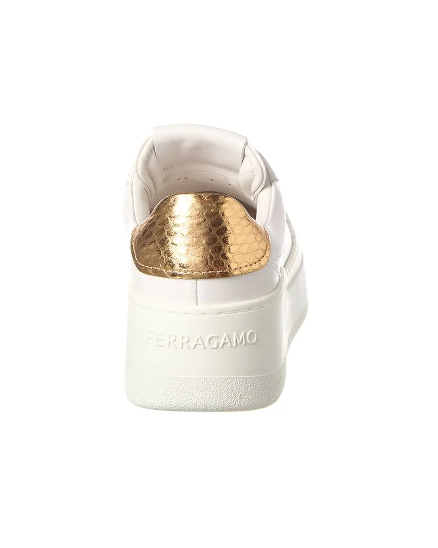 Ferragamo Leather Platform Sneaker