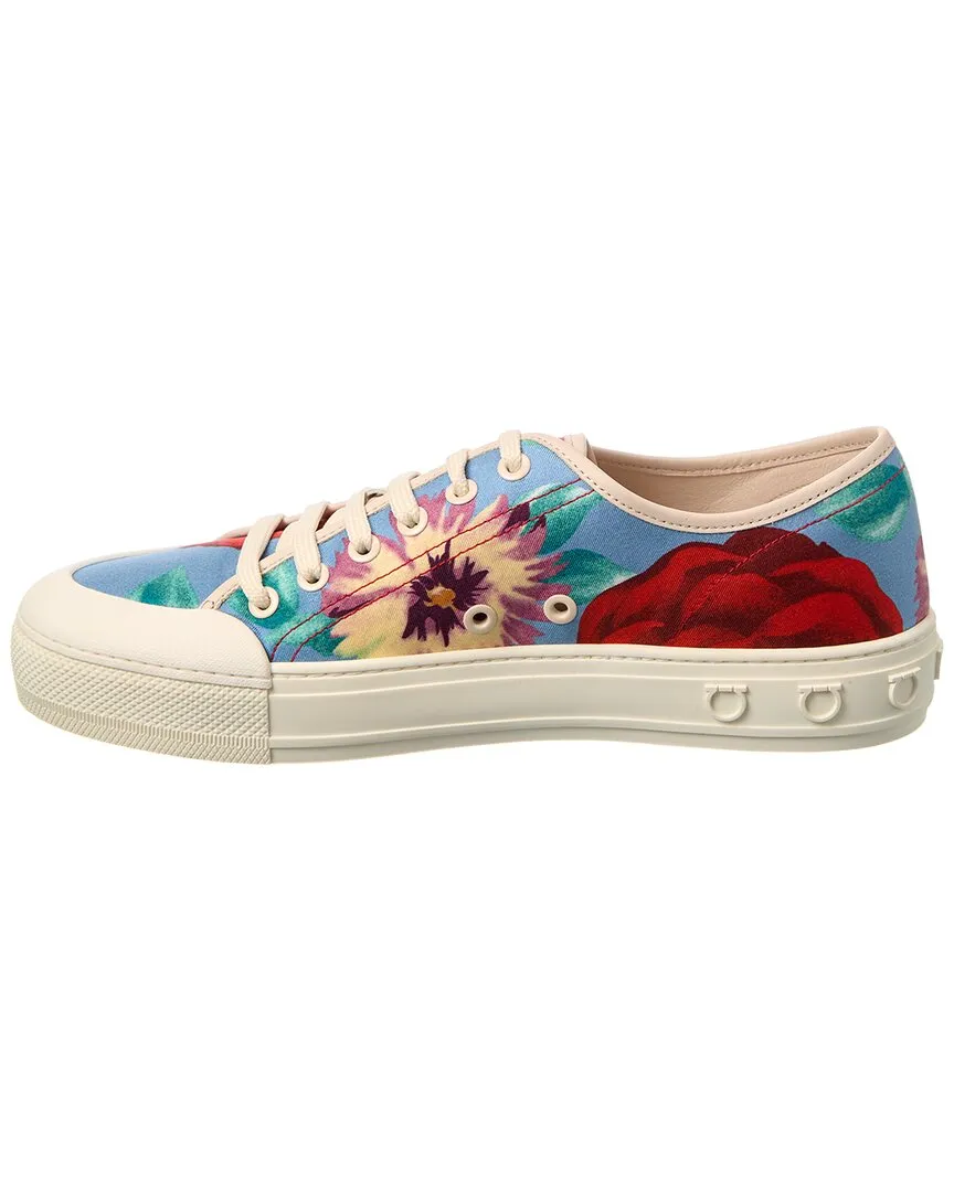 Ferragamo Rebel Printed Canvas Sneaker