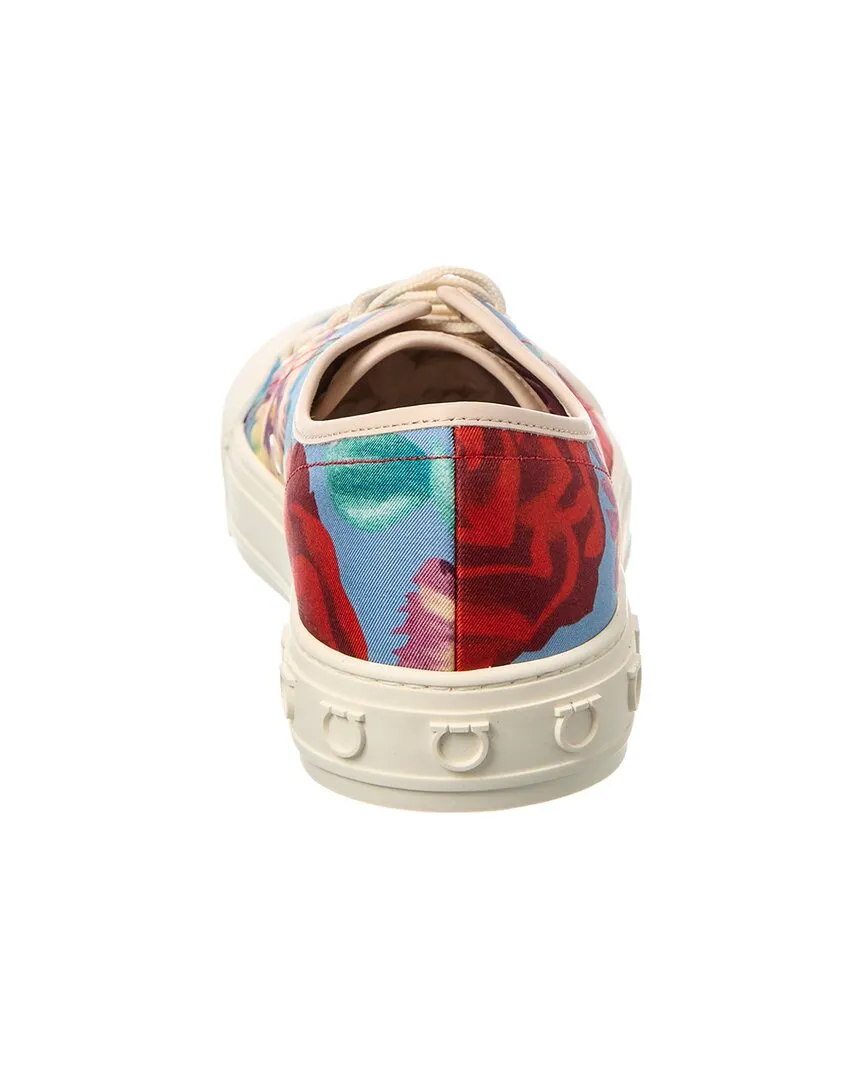 Ferragamo Rebel Printed Canvas Sneaker