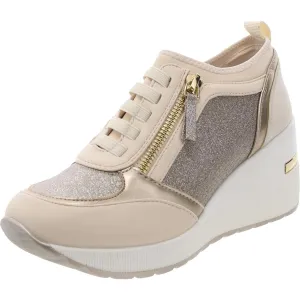 Fiona Womens Glitter Man Made Casual And Fashion Sneakers