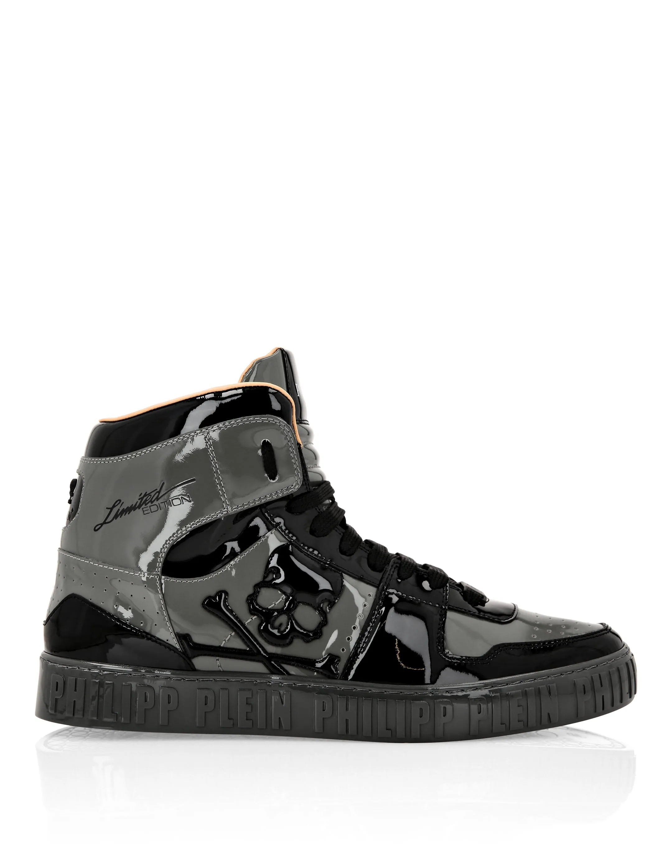 HI-TOP SNEAKERS NOTORIOUS PATENT SKULL