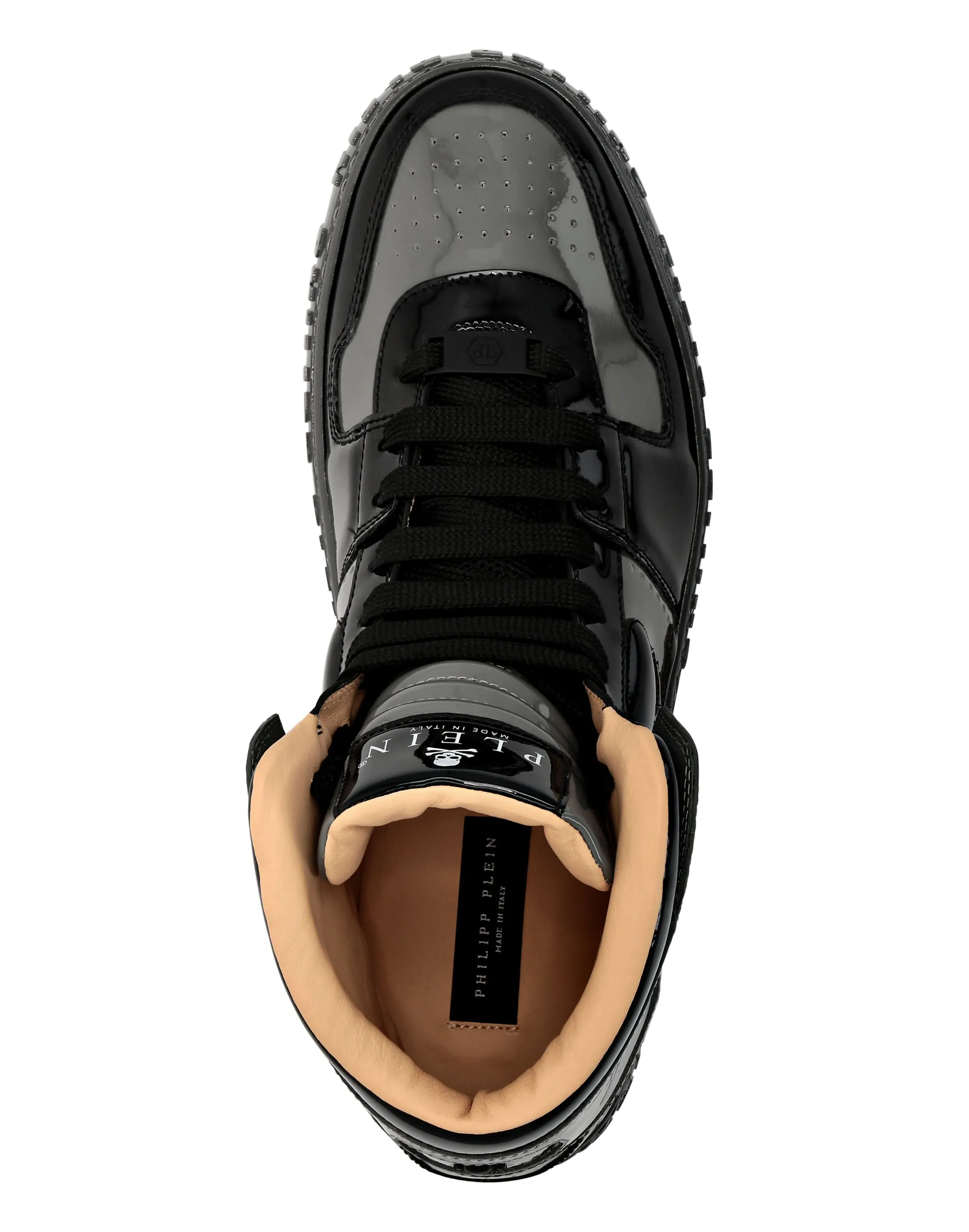 HI-TOP SNEAKERS NOTORIOUS PATENT SKULL
