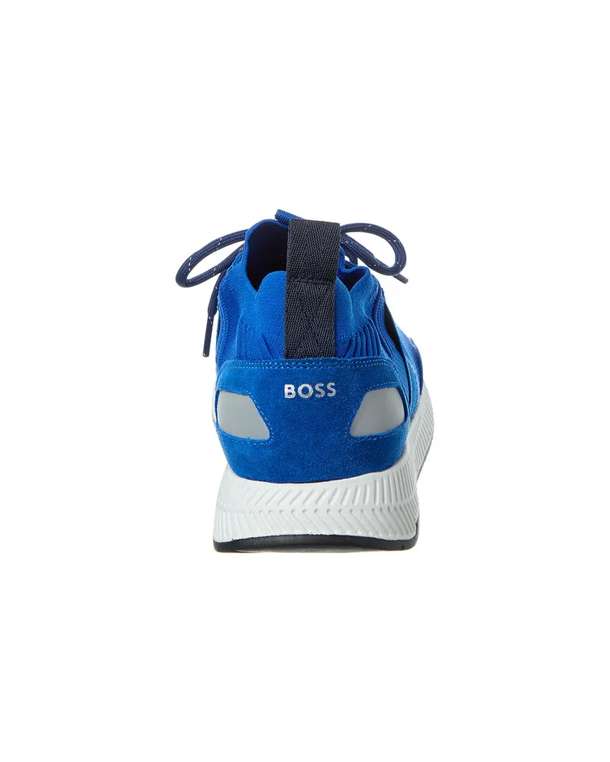 Hugo Boss Titanium Knit & Suede Sneaker