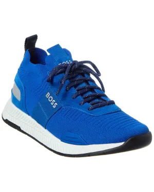 Hugo Boss Titanium Knit & Suede Sneaker