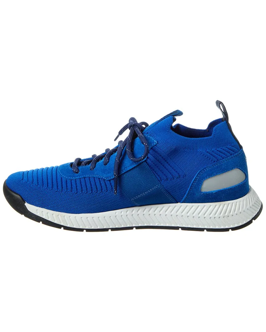 Hugo Boss Titanium Knit & Suede Sneaker