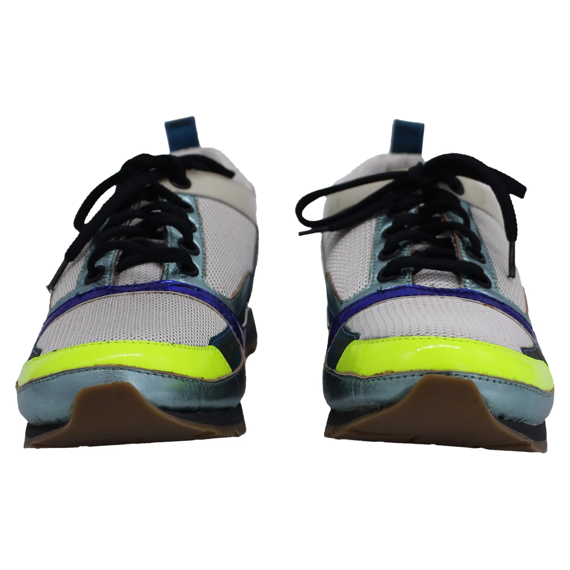 Jil Sander Mesh Low Sneakers in Multicolor Suede