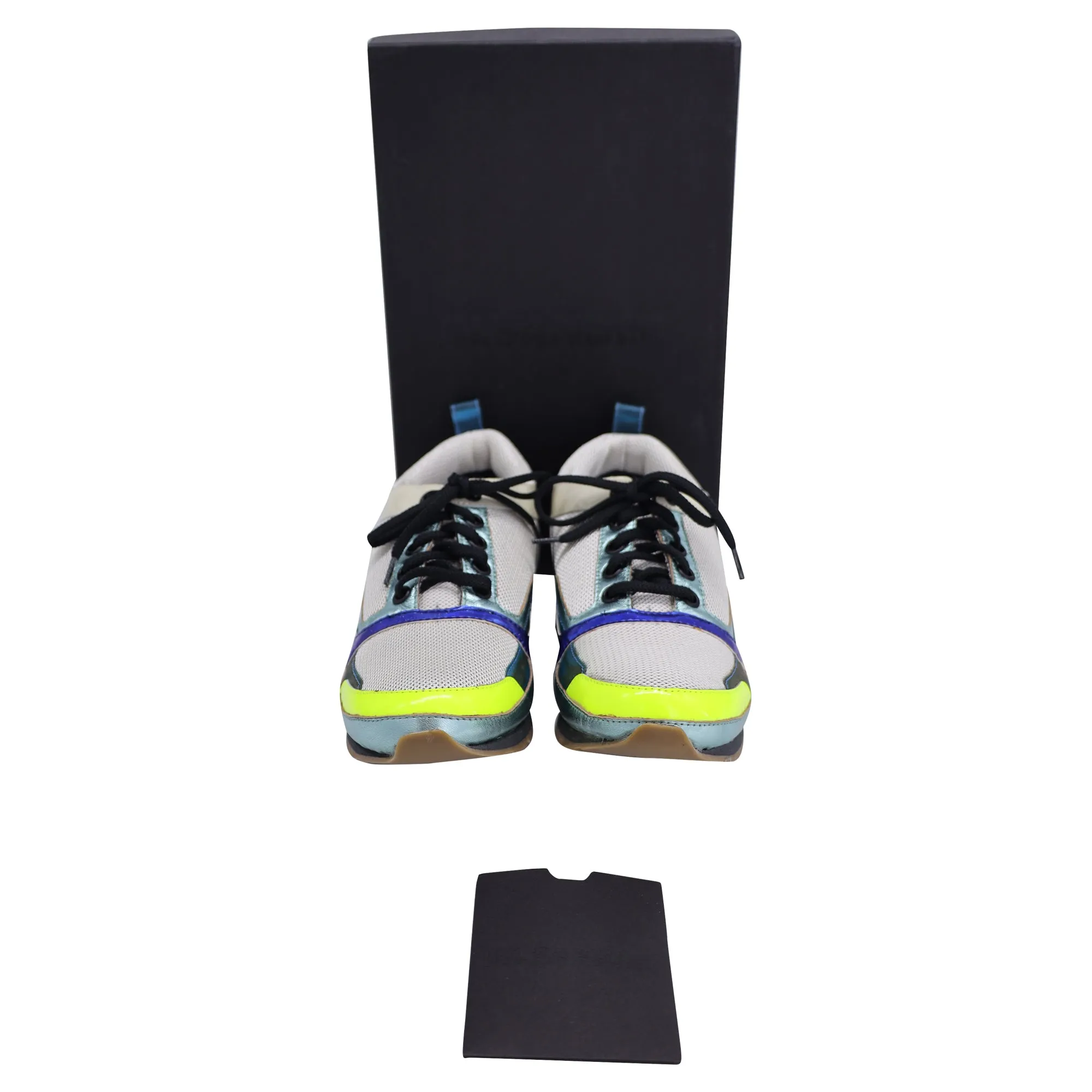Jil Sander Mesh Low Sneakers in Multicolor Suede