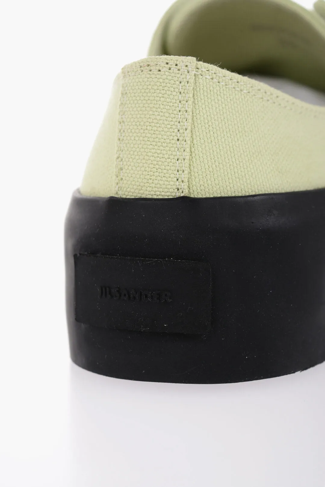 Jil Sander Rubber Sole Jungle Canvas Lace-Up Sneakers