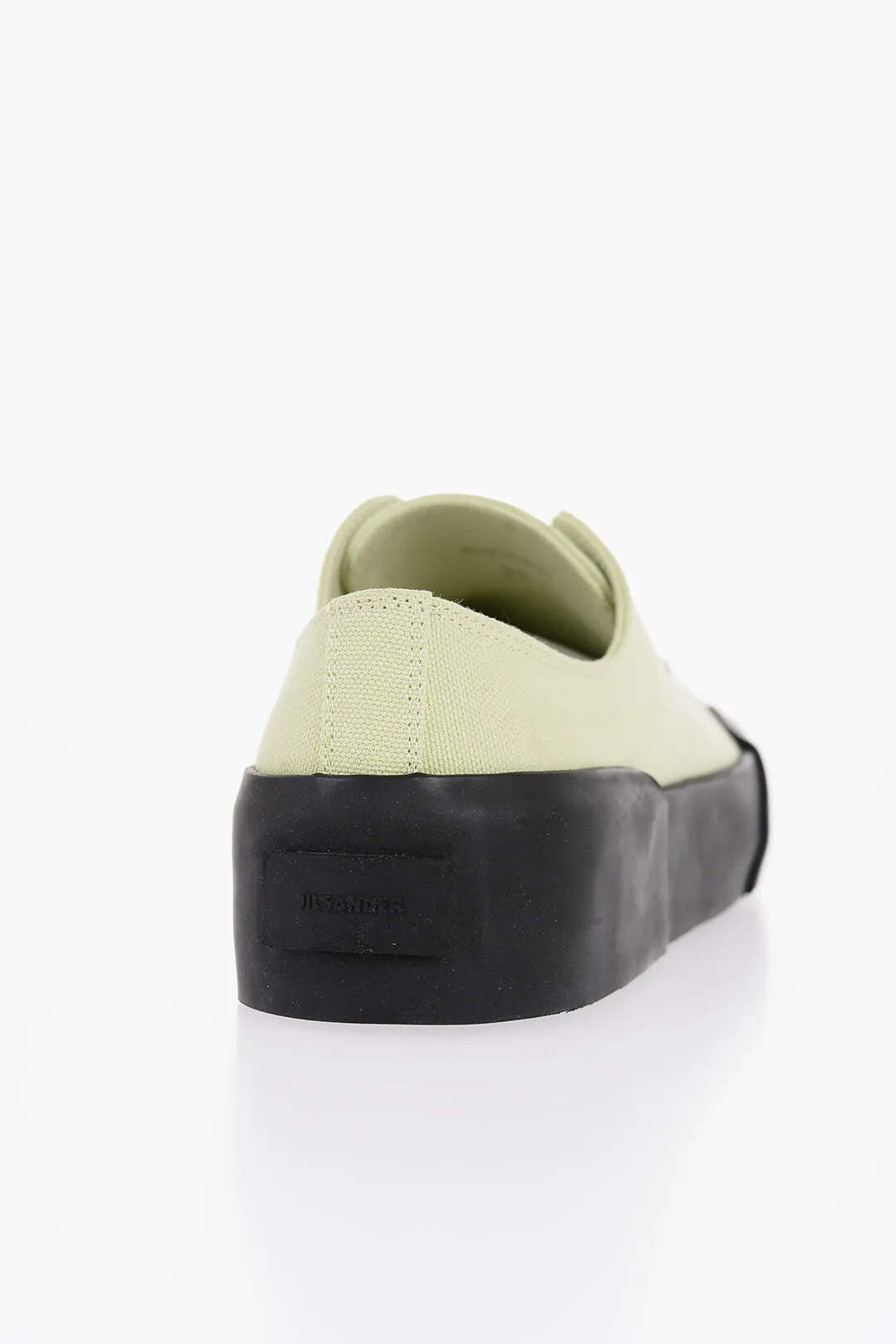 Jil Sander Rubber Sole Jungle Canvas Lace-Up Sneakers