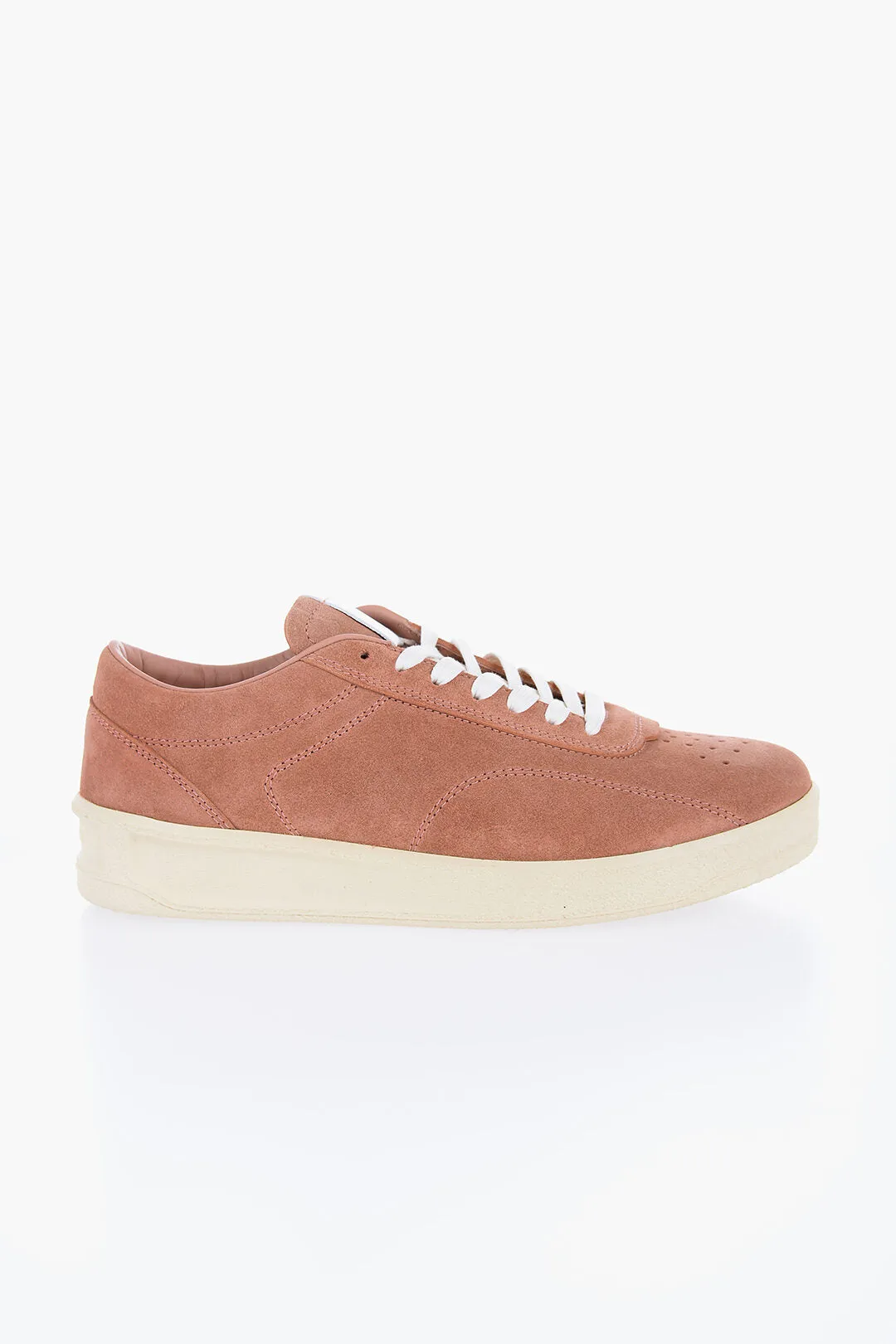 Jil Sander Suede Low-Top Sneakers With Rubber Sole