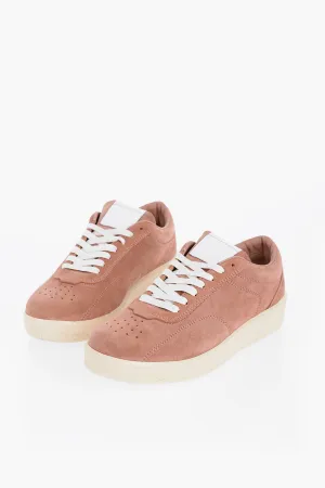 Jil Sander Suede Low-Top Sneakers With Rubber Sole