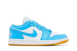 Jordan 1 Low White Gum Light Brown Dark Powder Blue (Women's)
