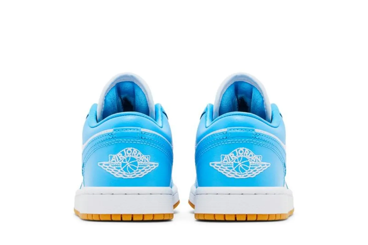 Jordan 1 Low White Gum Light Brown Dark Powder Blue (Women's)