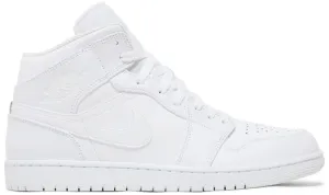 Jordan 1 Mid Triple White