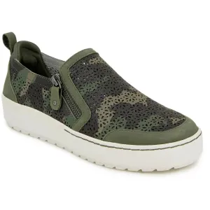 July Womens Perforated Leather Casual And Fashion Sneakers