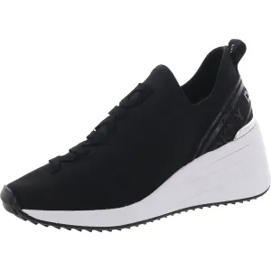 Keeva  Womens Covered Wedge Ribbed Knit Casual And Fashion Sneakers