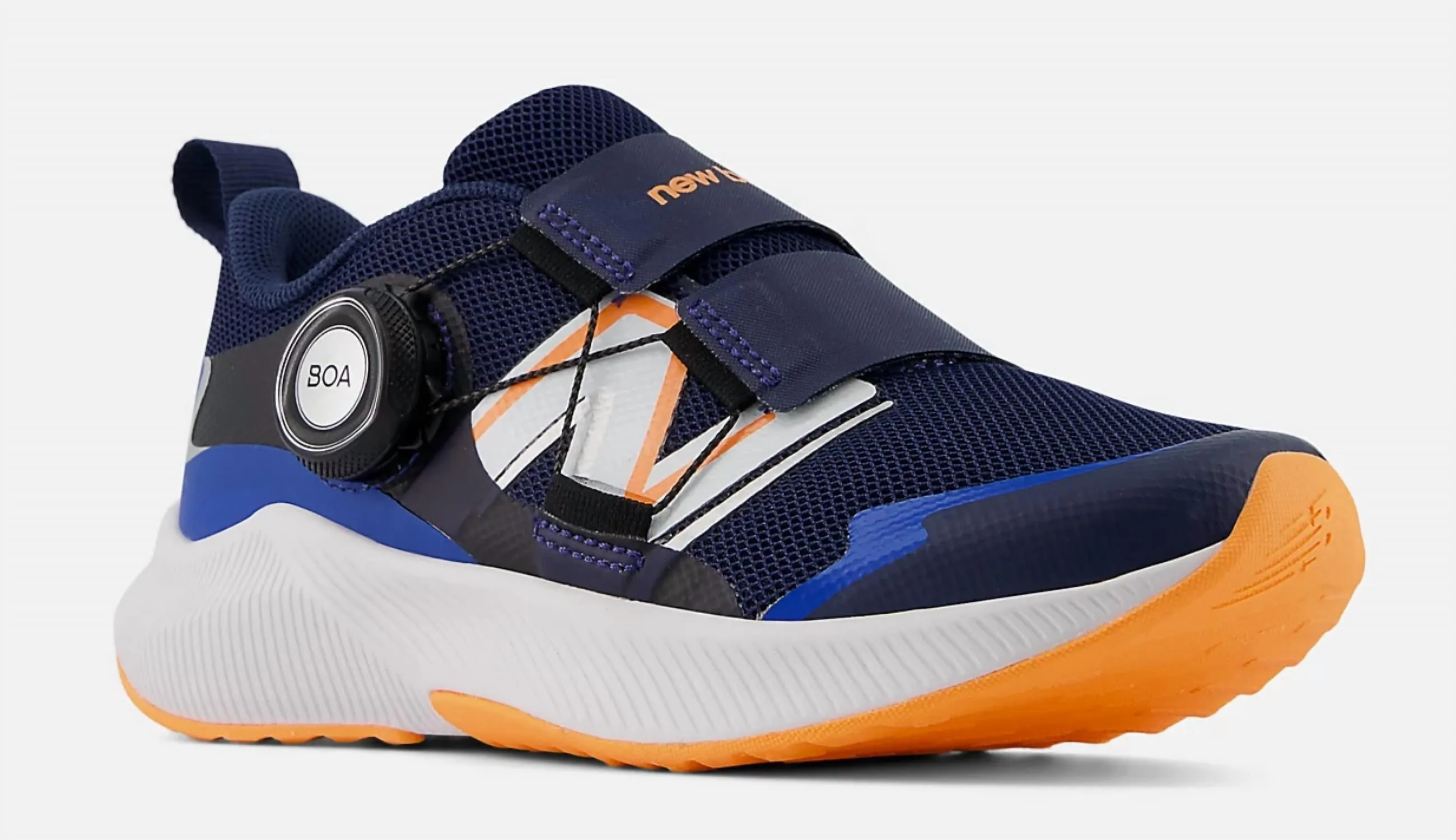 Kids Dynasoft Reveal V4 Boa Sneaker In Blue And Orange