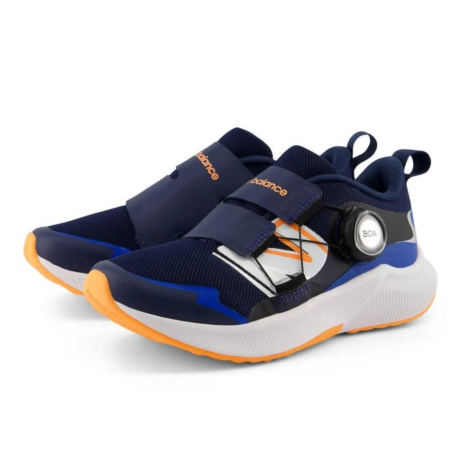Kids Dynasoft Reveal V4 Boa Sneaker In Blue And Orange