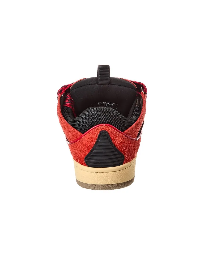 LANVIN Curb Suede & Mesh Sneaker