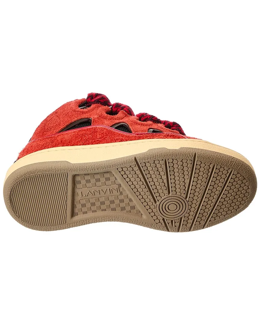 LANVIN Curb Suede & Mesh Sneaker