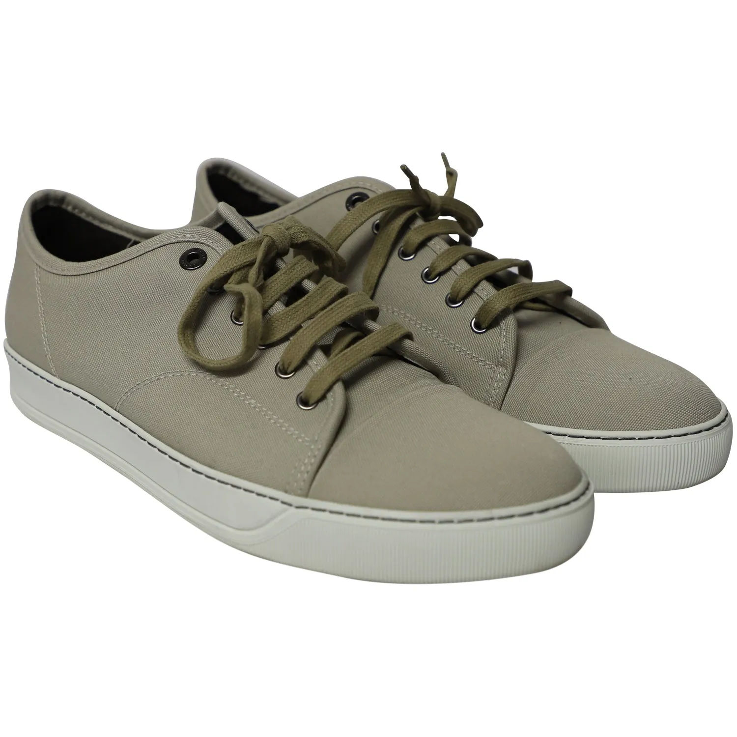 Lanvin DBB1 Tap Toe Sneakers in Grey Cotton