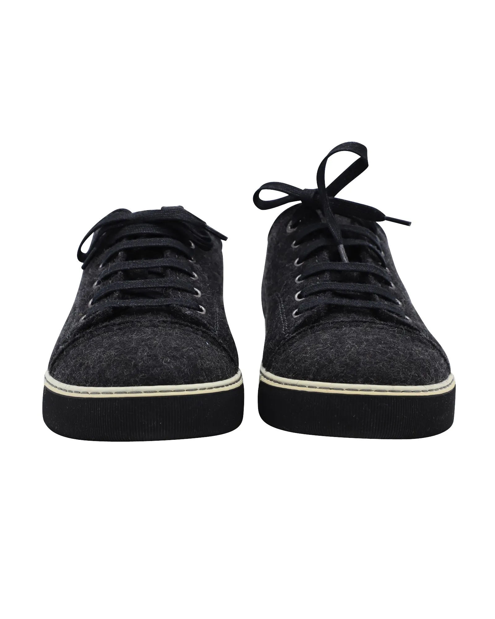 Lanvin DDB1 Sneakers in Black Wool