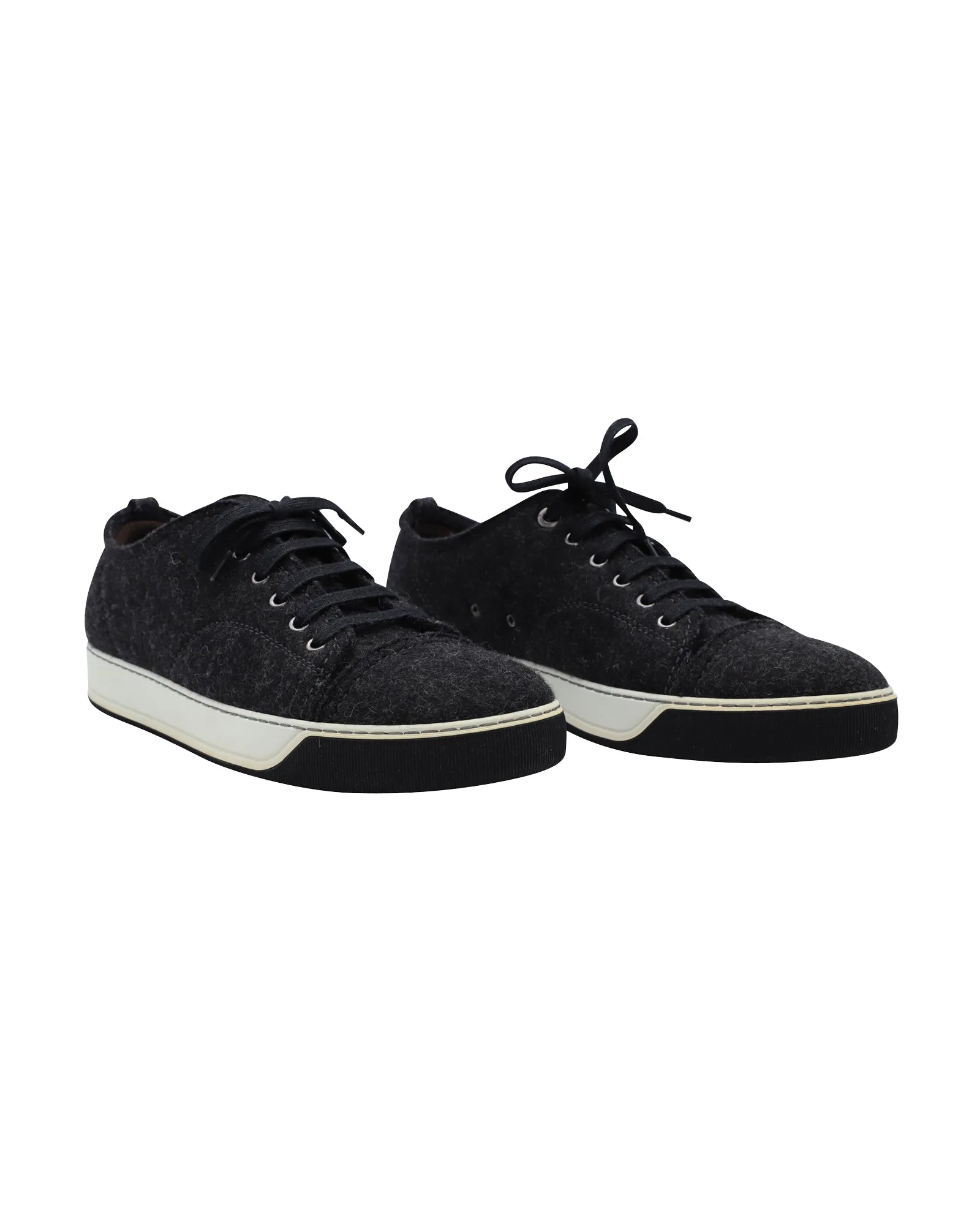 Lanvin DDB1 Sneakers in Black Wool