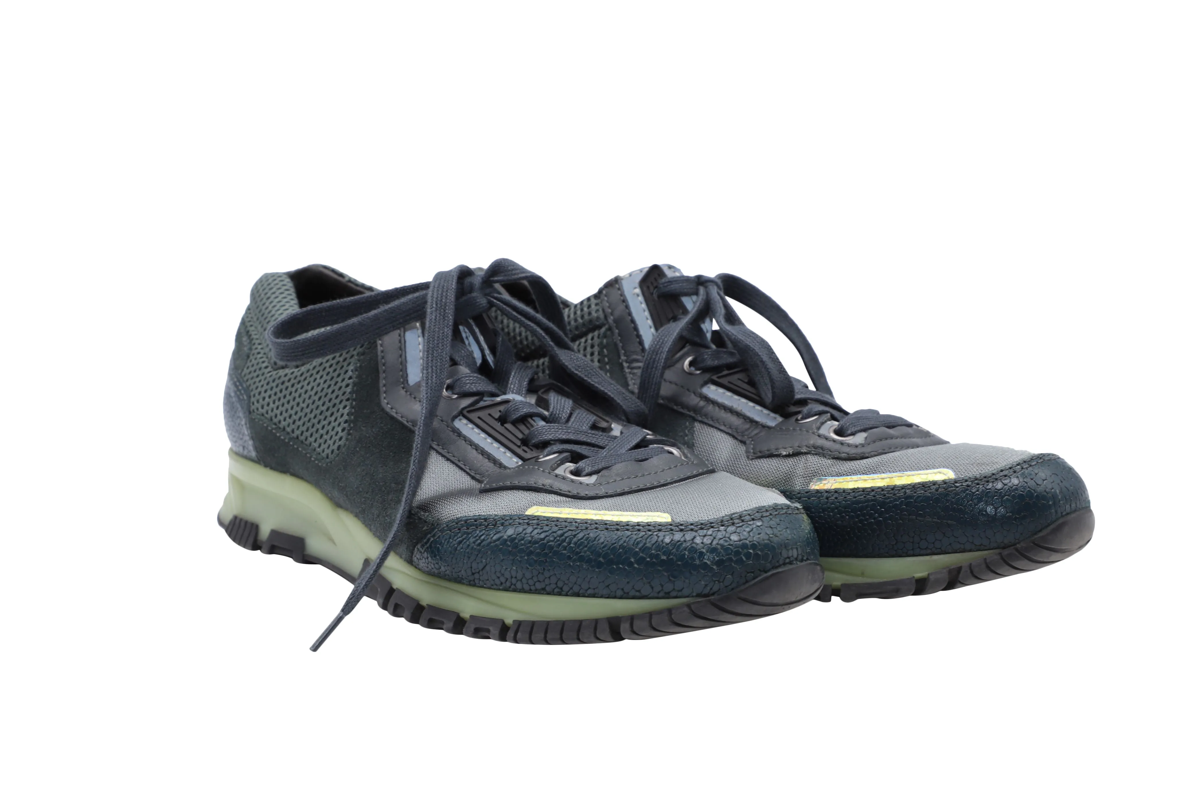 Lanvin Sneakers with Reflector Details in Grey Synthetic
