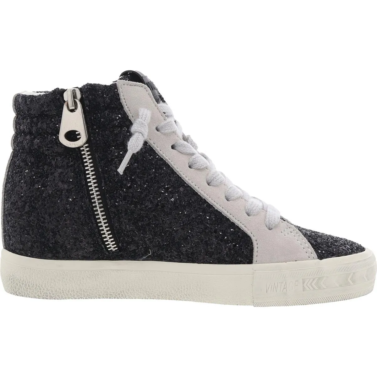 LEONA RO Womens Glitter Leather Casual And Fashion Sneakers