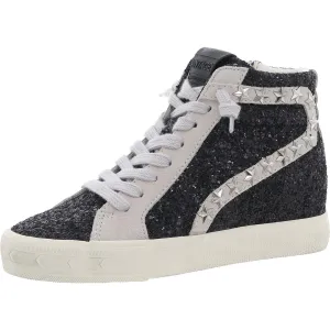 LEONA RO Womens Glitter Leather Casual And Fashion Sneakers