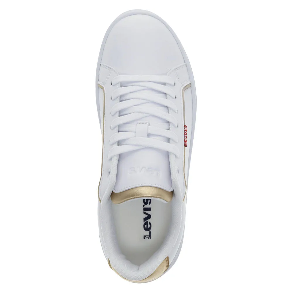 Levi's Womens Carrie Synthetic Leather Casual Lace Up Sneaker Shoe