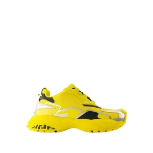 Low Top Sneakers - Leather - Yellow