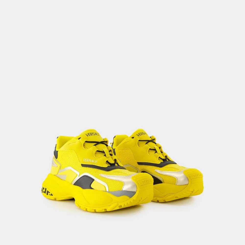 Low Top Sneakers - Leather - Yellow