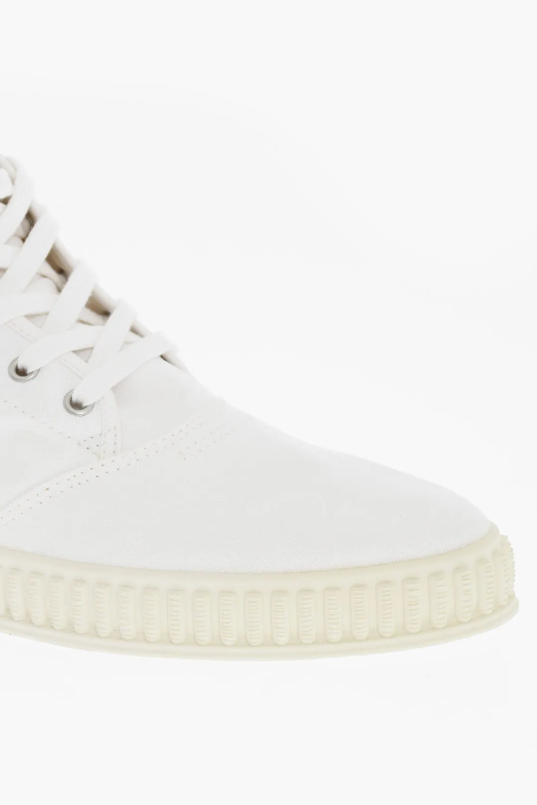 Maison Margiela Mm22 Solid Color Cotton High-Top Sneakers