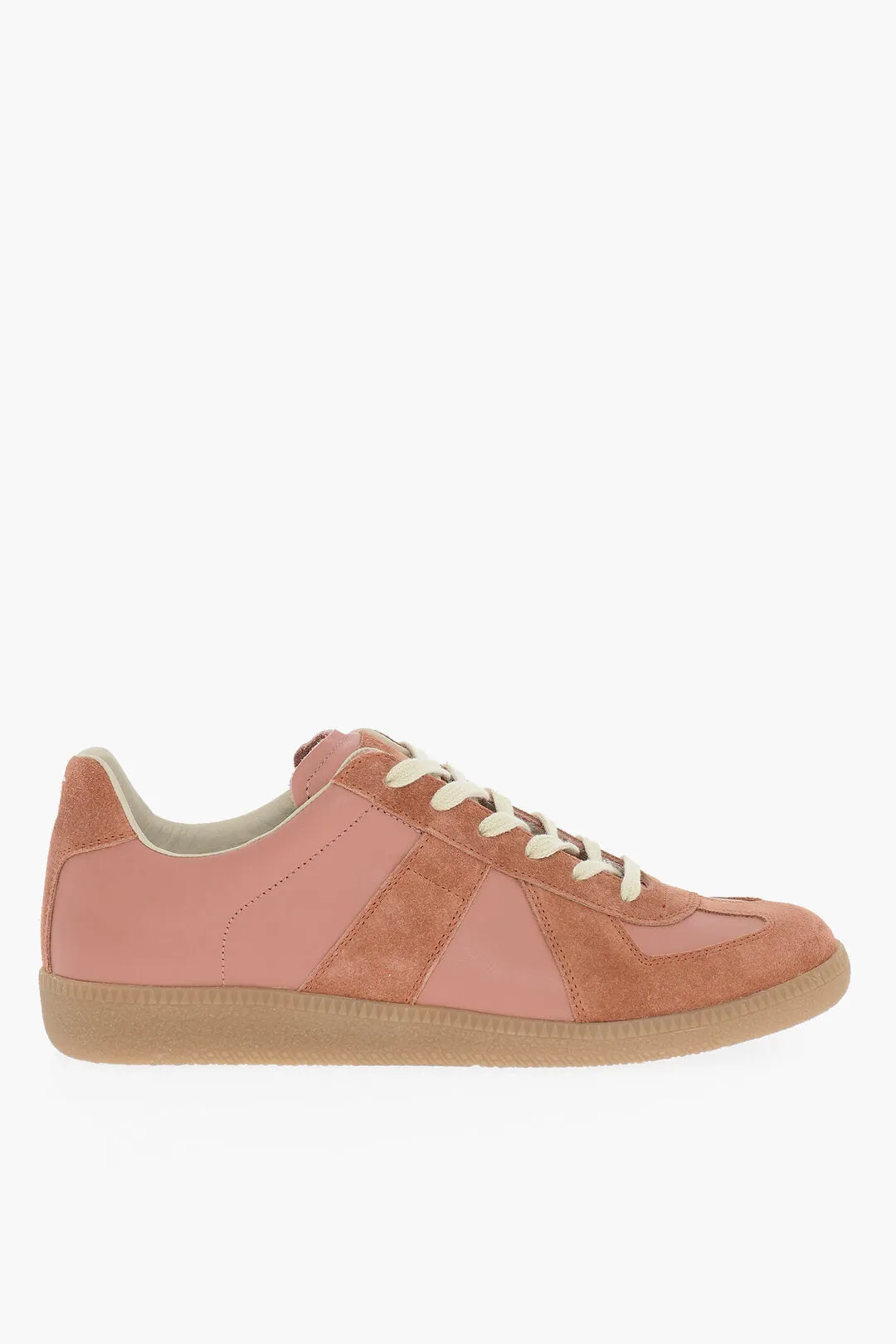 Maison Margiela Mm22 Suede Low-Top Sneakers With Contrast Laces