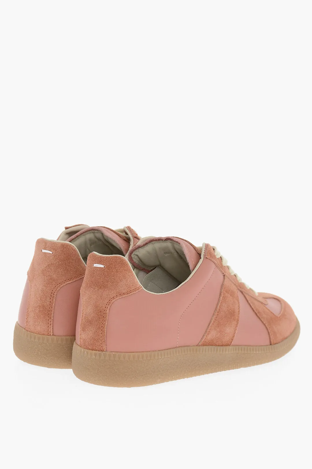 Maison Margiela Mm22 Suede Low-Top Sneakers With Contrast Laces
